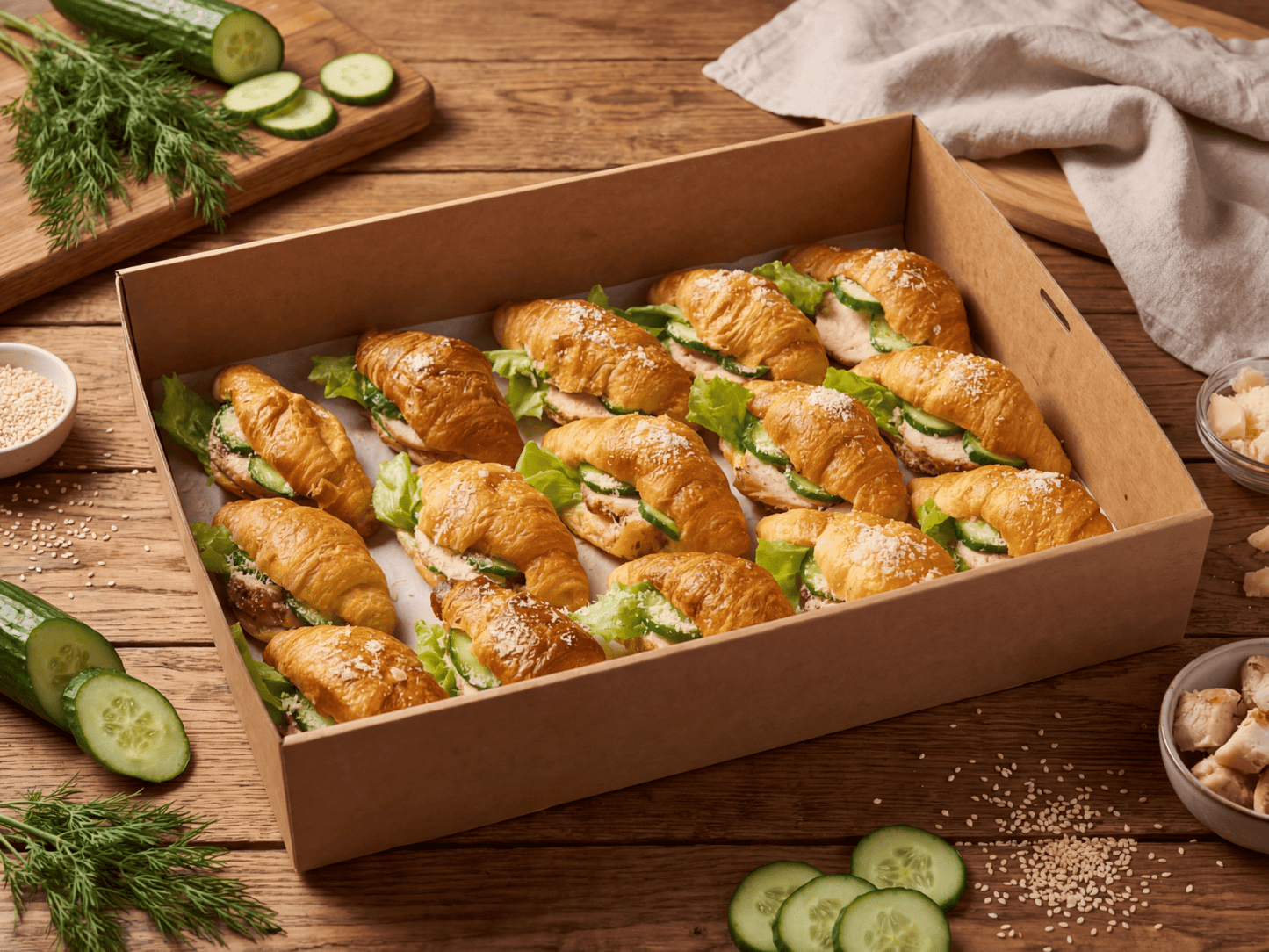 Chicken Parmesan Croissant Box - Box Catering