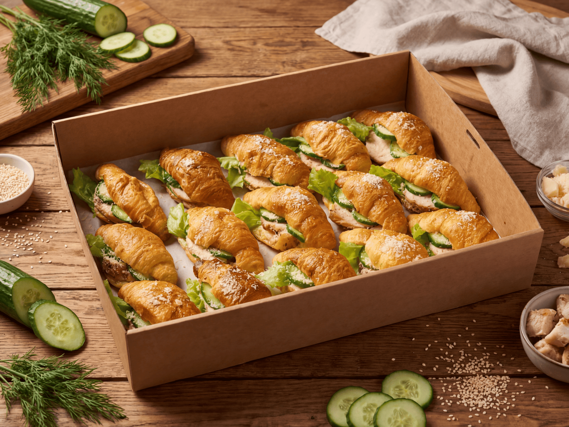 Chicken Parmesan Croissant Box - Box Catering