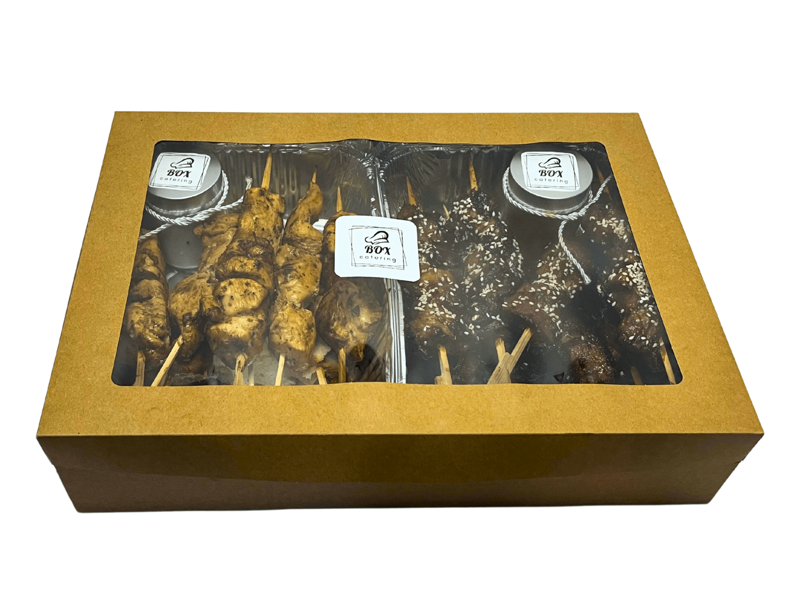 Grill Master Box: Chicken & Teriyaki Pork Skewers - Box Catering