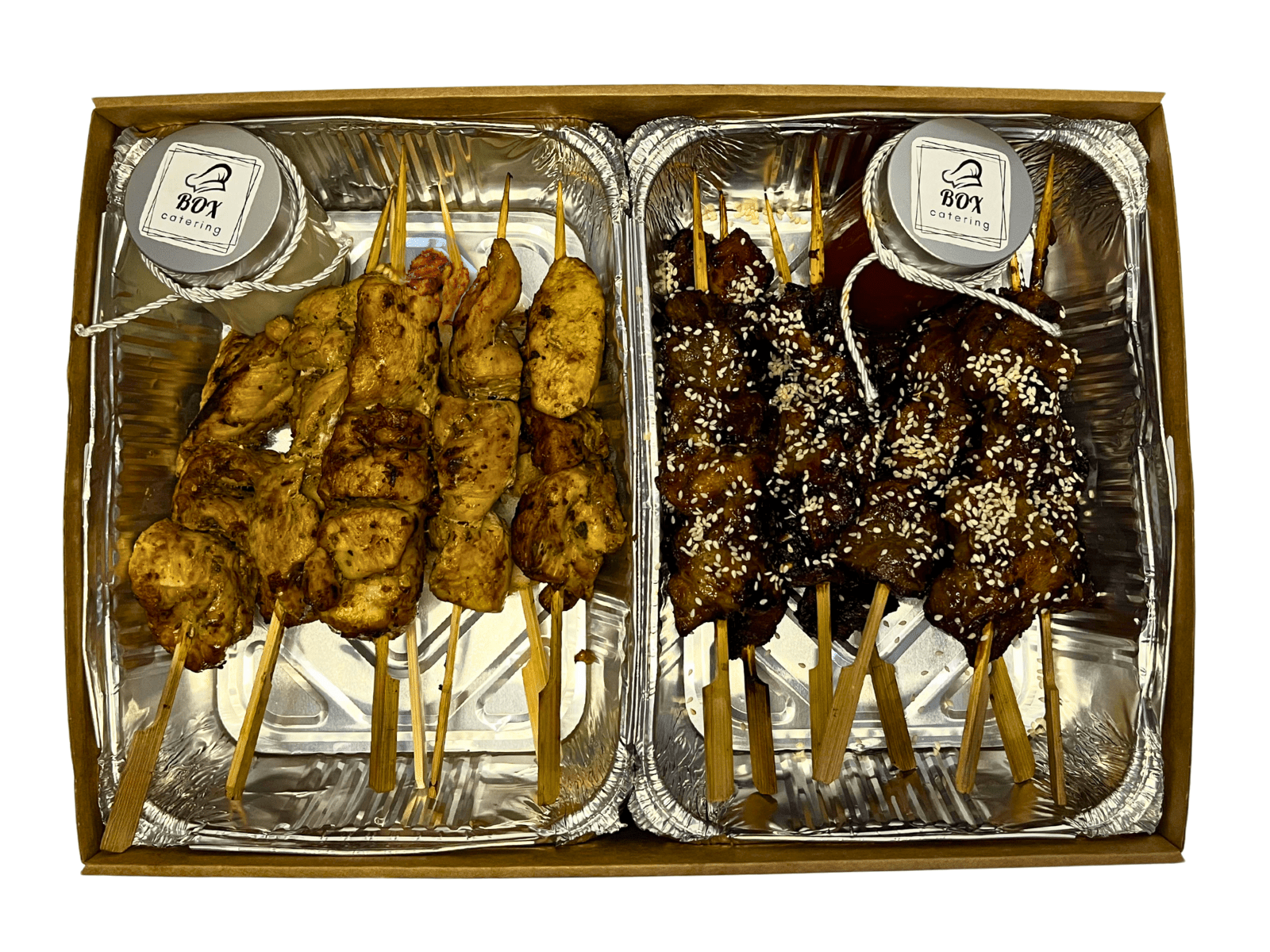 Grill Master Box: Chicken & Teriyaki Pork Skewers - Box Catering
